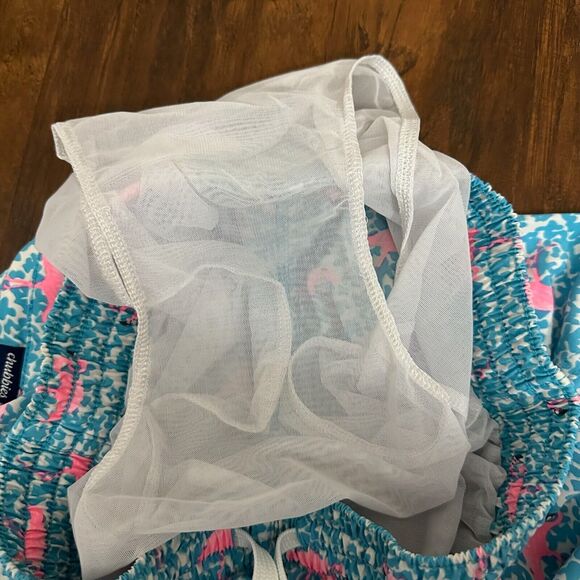 CHUBBIES The Domingos Are For Flamingos 5.5” Classic Swim Trunk Blue/Pink - Picture 8 of 10